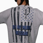 T-shirt homme à épaules tombantes "By Any Means Necessary"