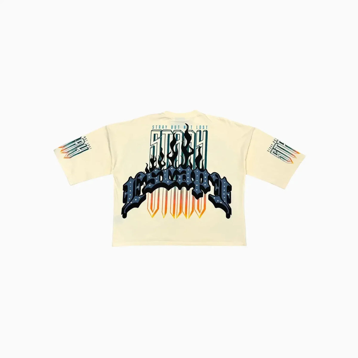 Camiseta de hombre extragrande ancha con estampado Stray Graphic y corte crop de Escape