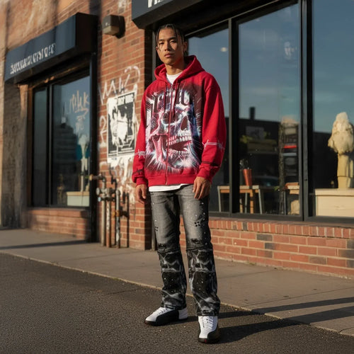 Sweat à capuche zippé intégral Killer Vision pour homme
