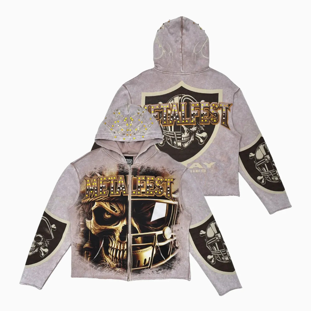 Sudadera con capucha y cremallera completa Metalfest para hombre