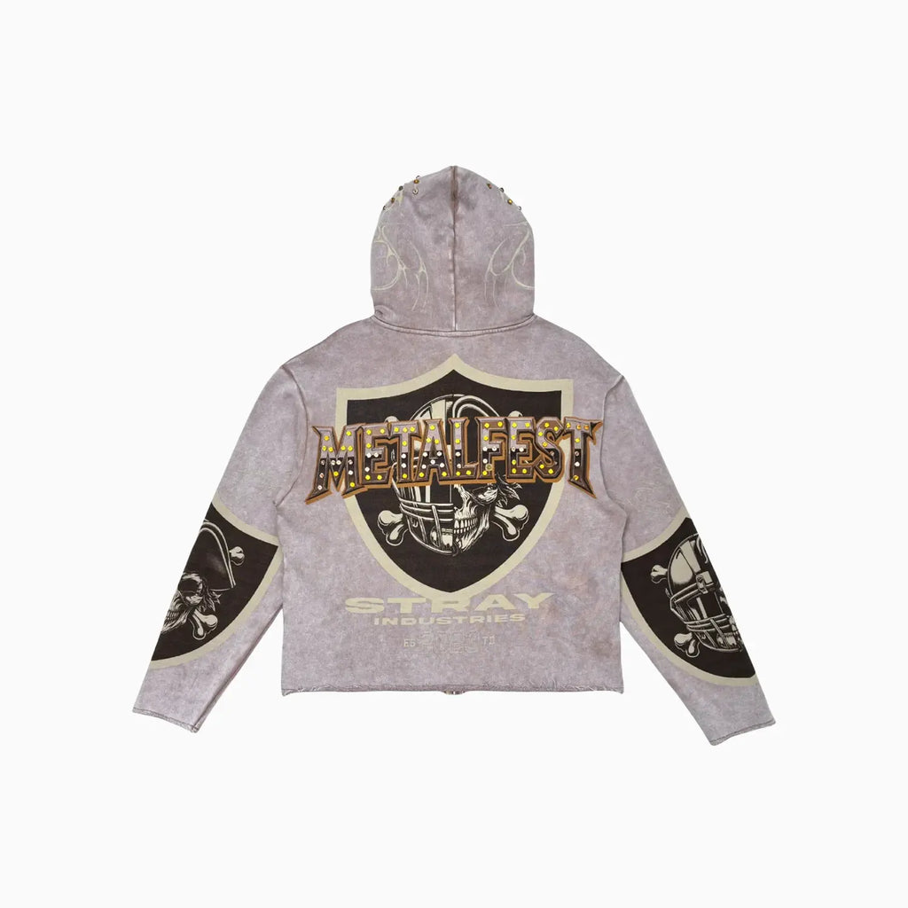 Sweat à capuche zippé Metalfest pour homme