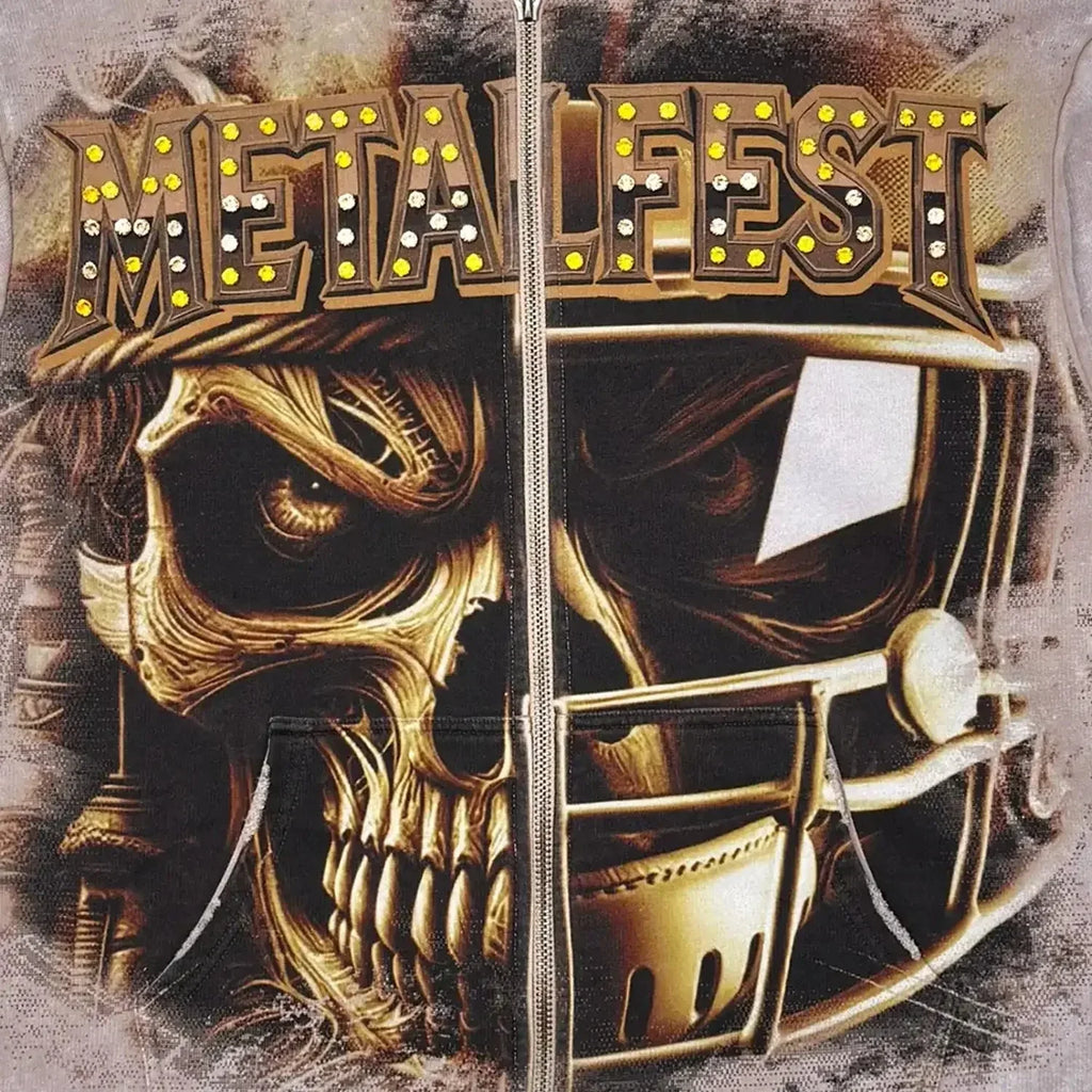 Sweat à capuche zippé Metalfest pour homme