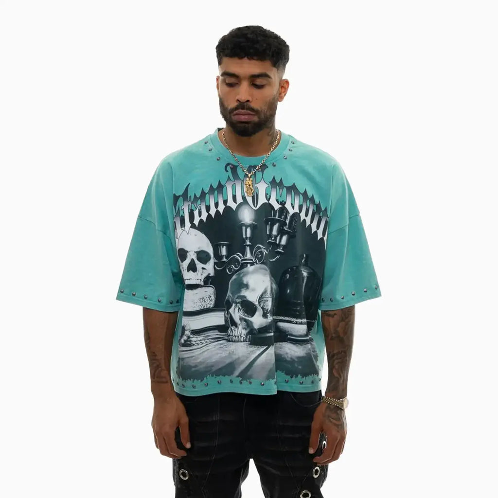 T-shirt homme « Stand Proud » graphique crâne gothique