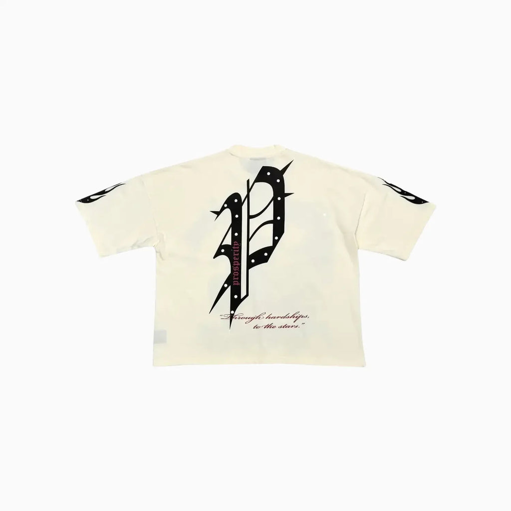 T-shirt à épaules tombantes homme « À travers les difficultés jusqu'aux étoiles »