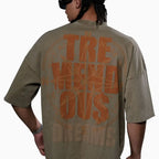 T-shirt coupe courte ample à épaules tombantes pour homme