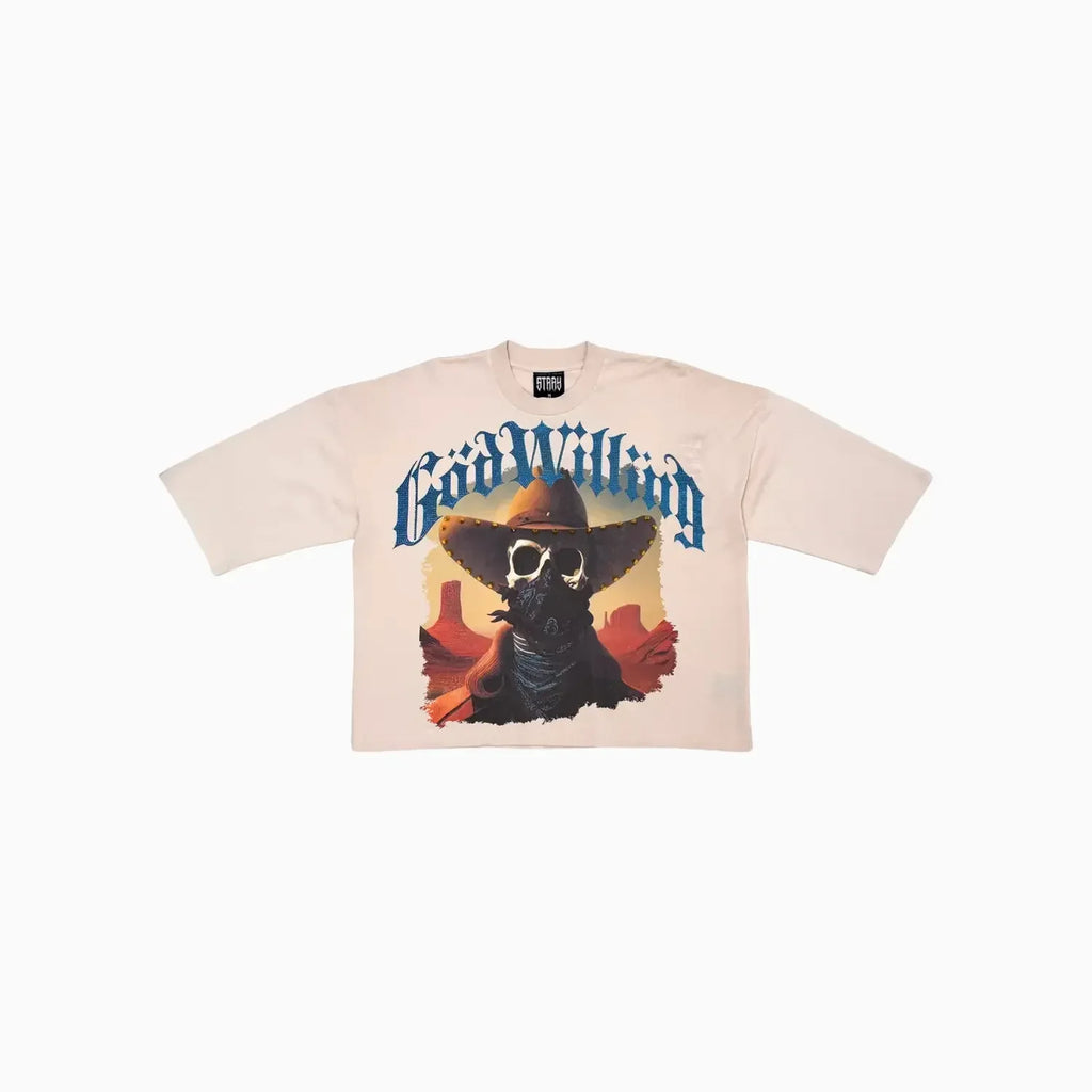 T-shirt court à manches courtes et coupe large pour homme