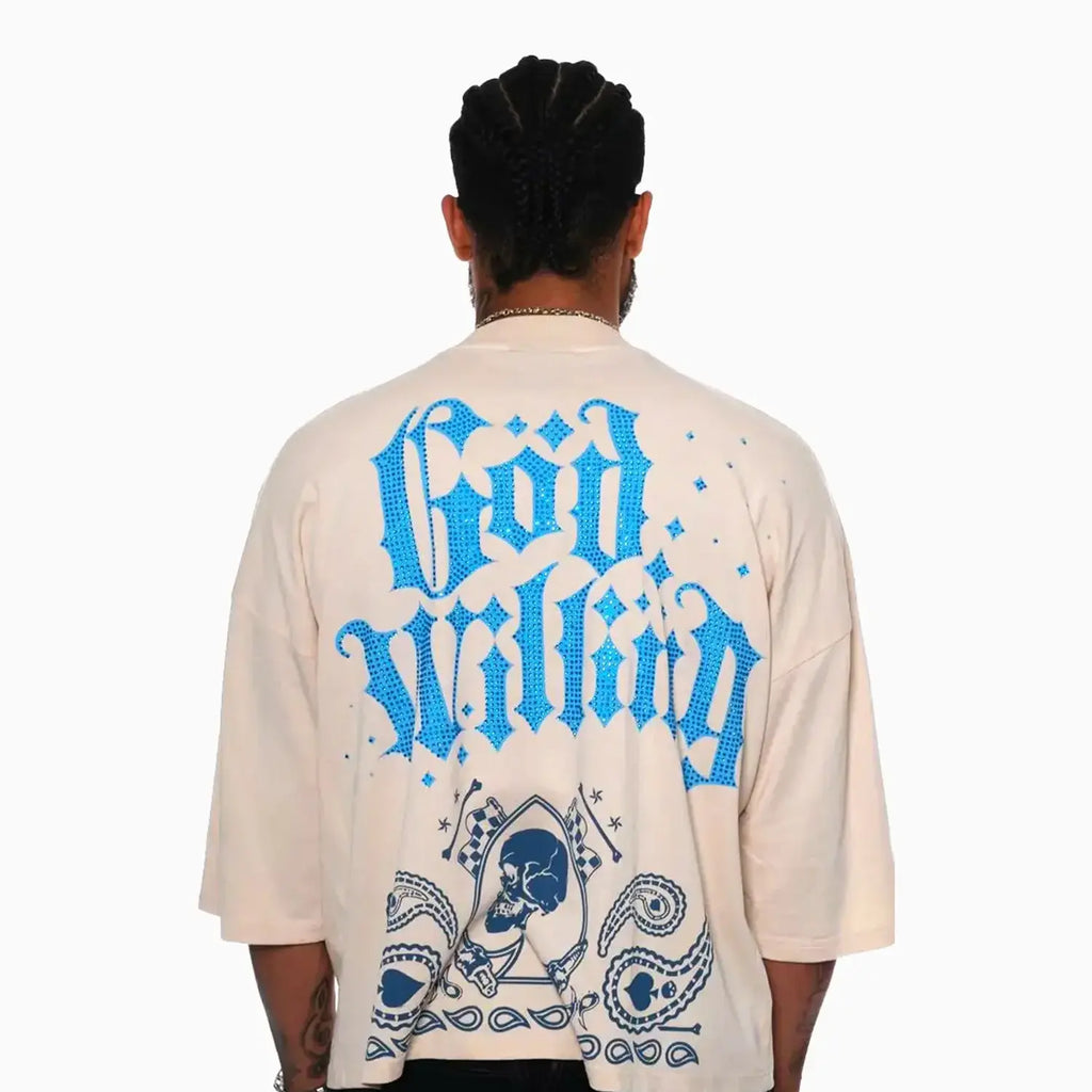 T-shirt court à manches courtes et coupe large pour homme