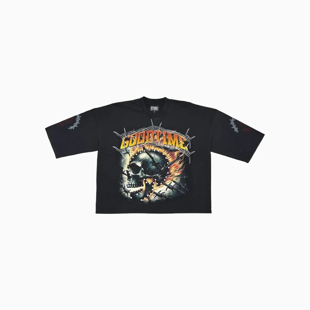 T-shirt court à manches courtes et coupe large pour homme