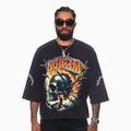 T-shirt court à manches courtes et coupe large pour homme