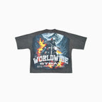 T-shirt court ample avec imprimé homme Worldwide Rider