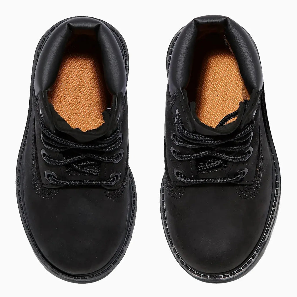 Bota impermeable prémium para niños de 6 pulgadas con cordones para niños pequeños
