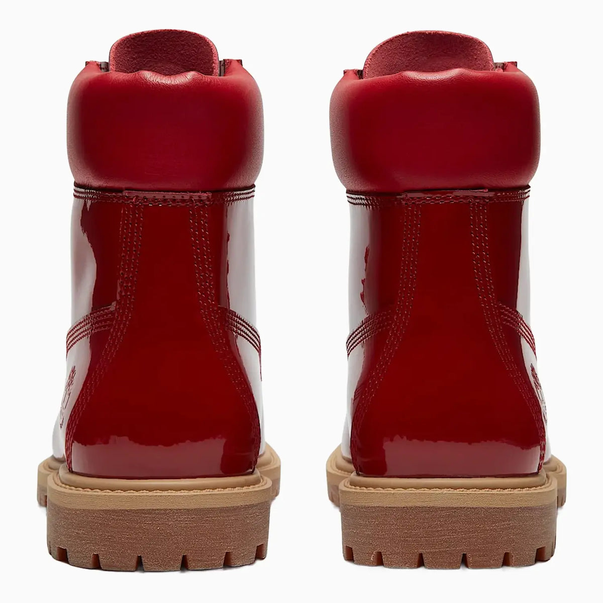 Bottine imperméable de luxe en cuir verni 6 pouces pour femme