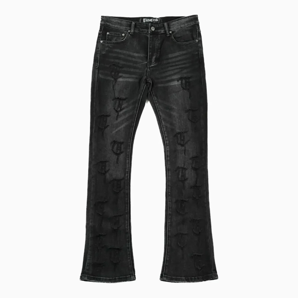 Pantalon en jean noir Amalia pour homme