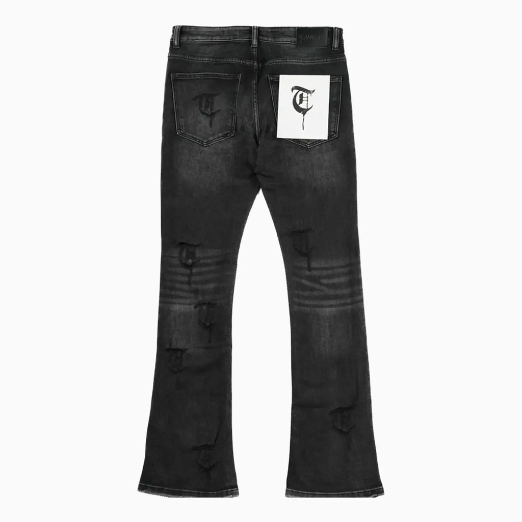 Pantalon en jean noir Amalia pour homme