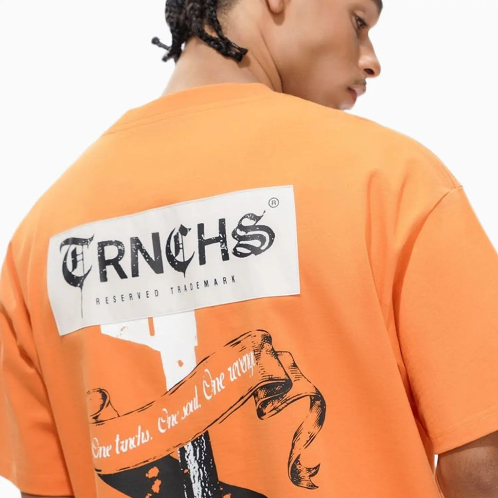T-shirt orange homme "Key To War"