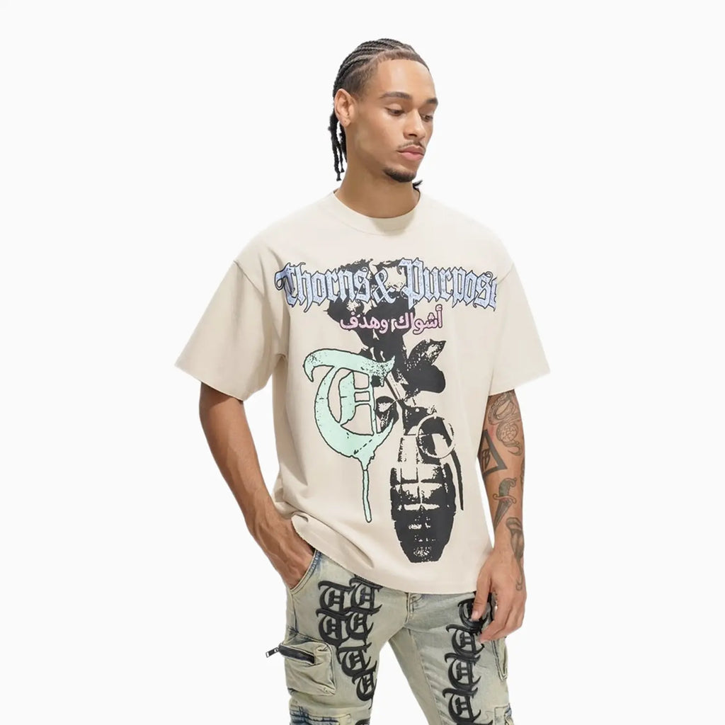 T-shirt abricot pâle Thorns and Purpose pour homme