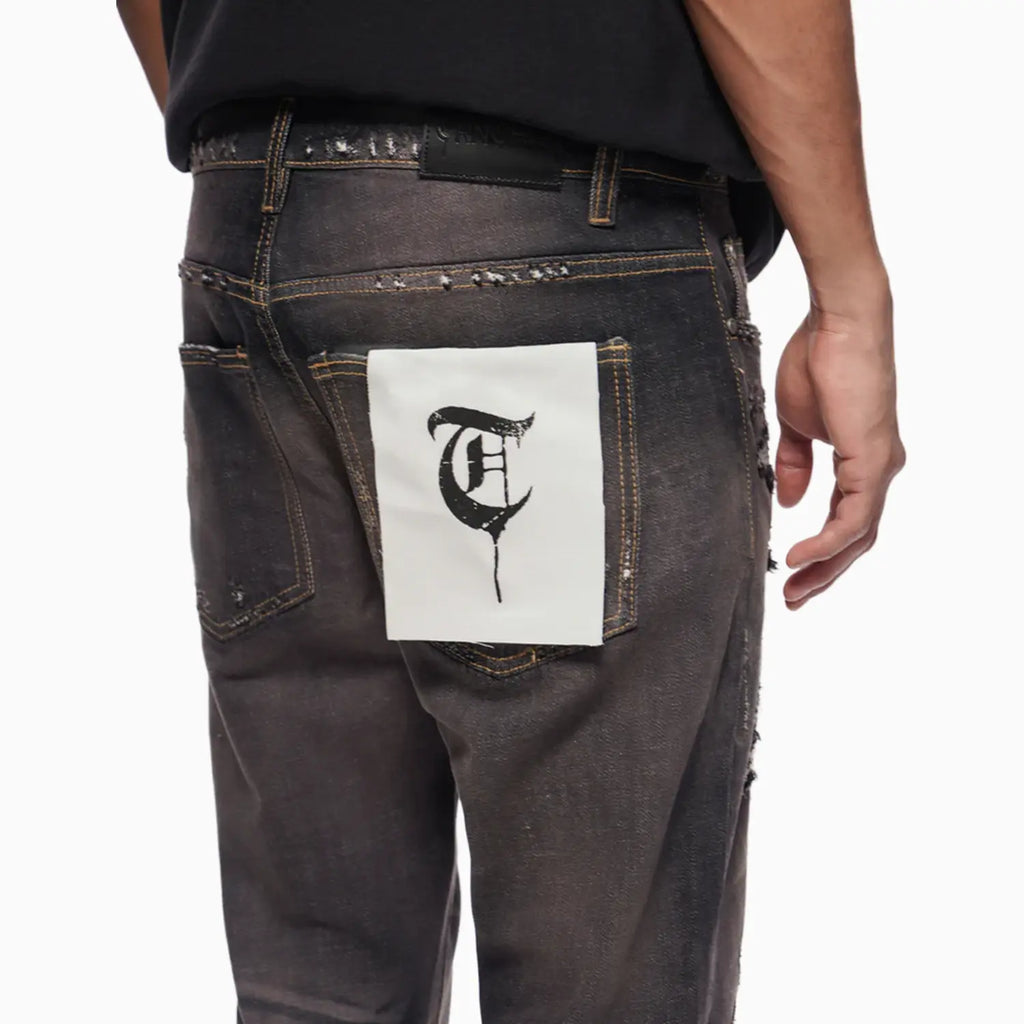 Men's TYRANT Black Wash Straight Denim Pant