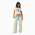 Women's Crystal Groovy Buddha Baby T-Shirt