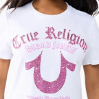 Women's Crystal Horseshoe Crew Neck T-Shirt