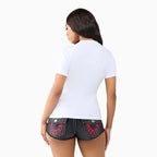 Women's Crystal Horseshoe Crew Neck T-Shirt