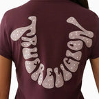 T-shirt fer à cheval en cristal pour femme