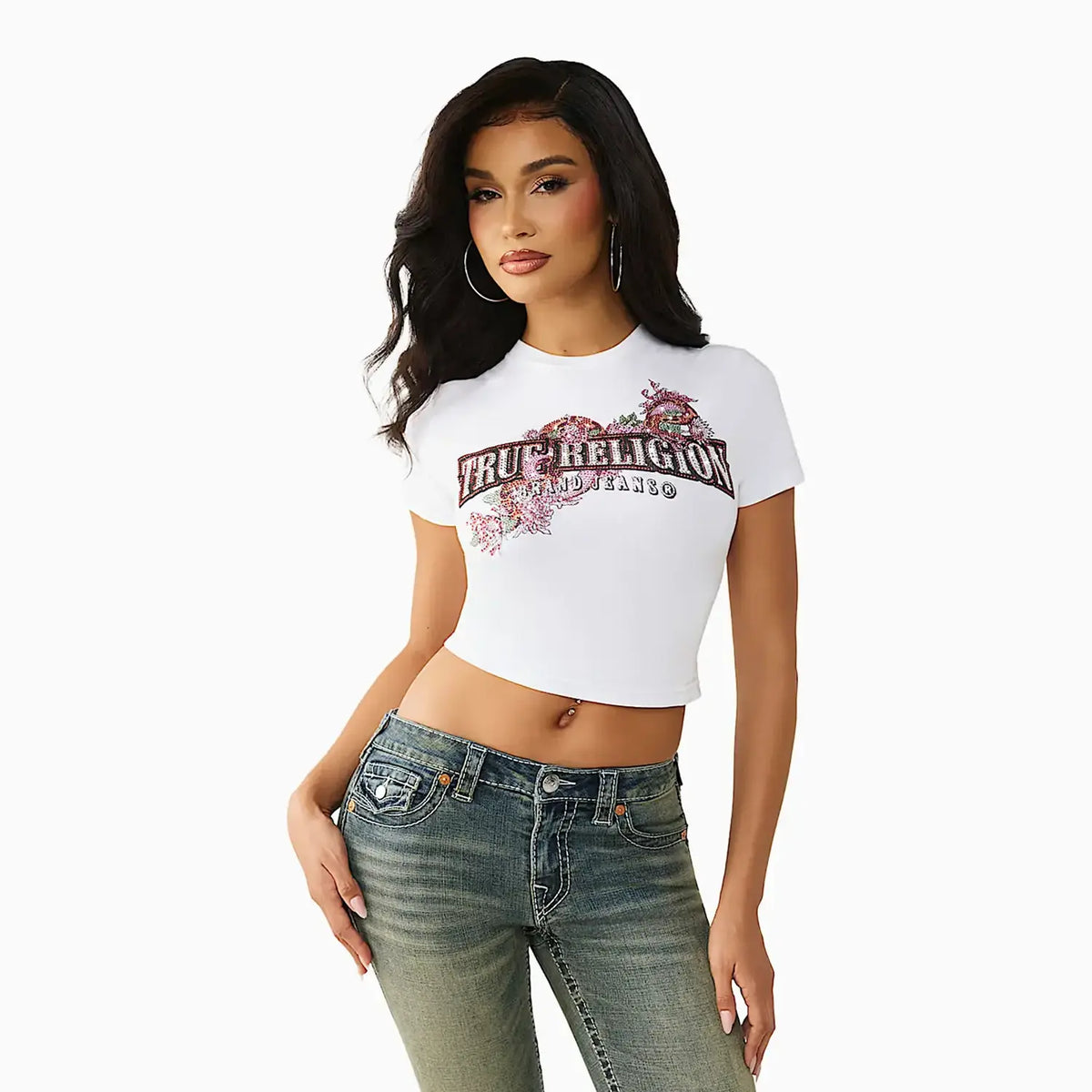 Women's Crystal Snake Baby T-Shirt