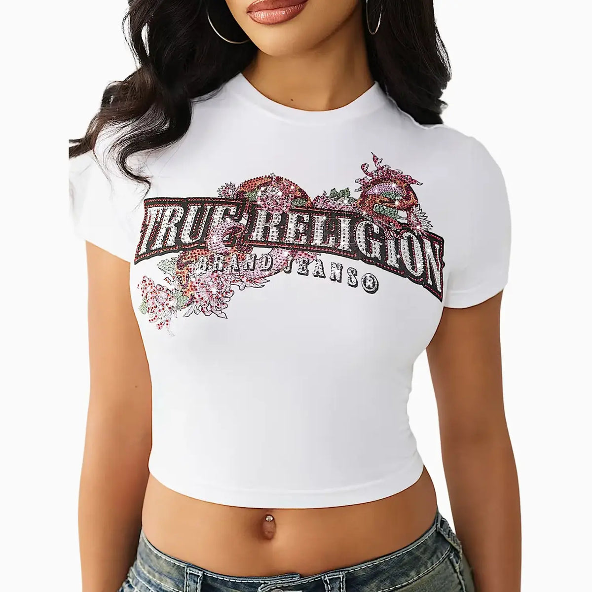 Women's Crystal Snake Baby T-Shirt