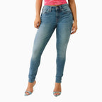 Pantalones vaqueros ajustados curvos para mujer Jennie "I Love True Religion"