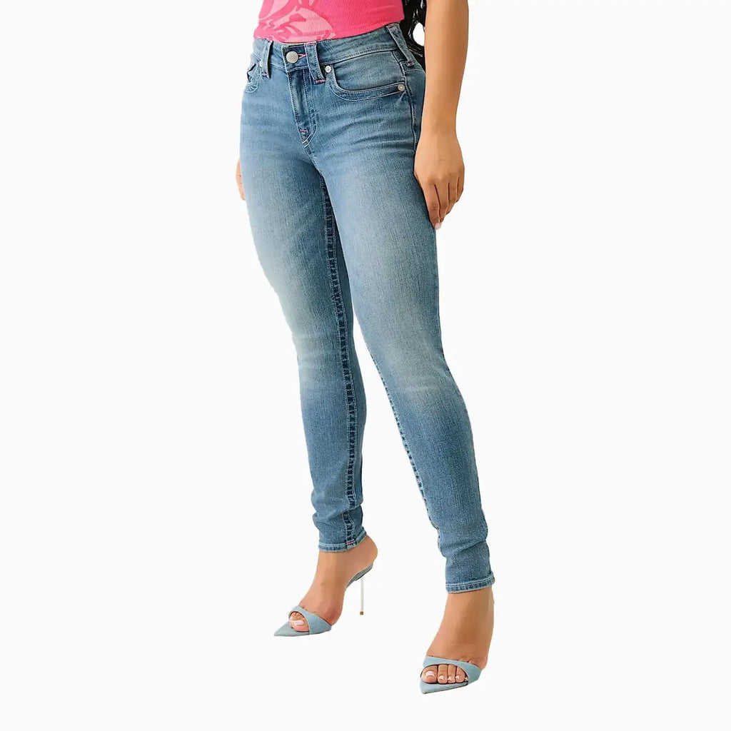 Pantalones vaqueros ajustados curvos para mujer Jennie "I Love True Religion"