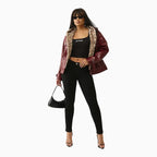 Chaqueta Oversize de Charol para Mujer