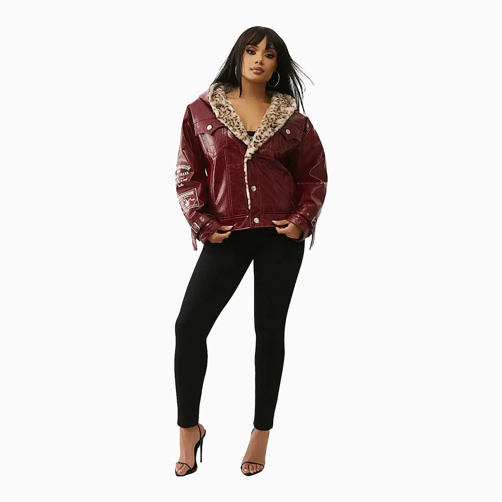 Chaqueta Oversize de Charol para Mujer