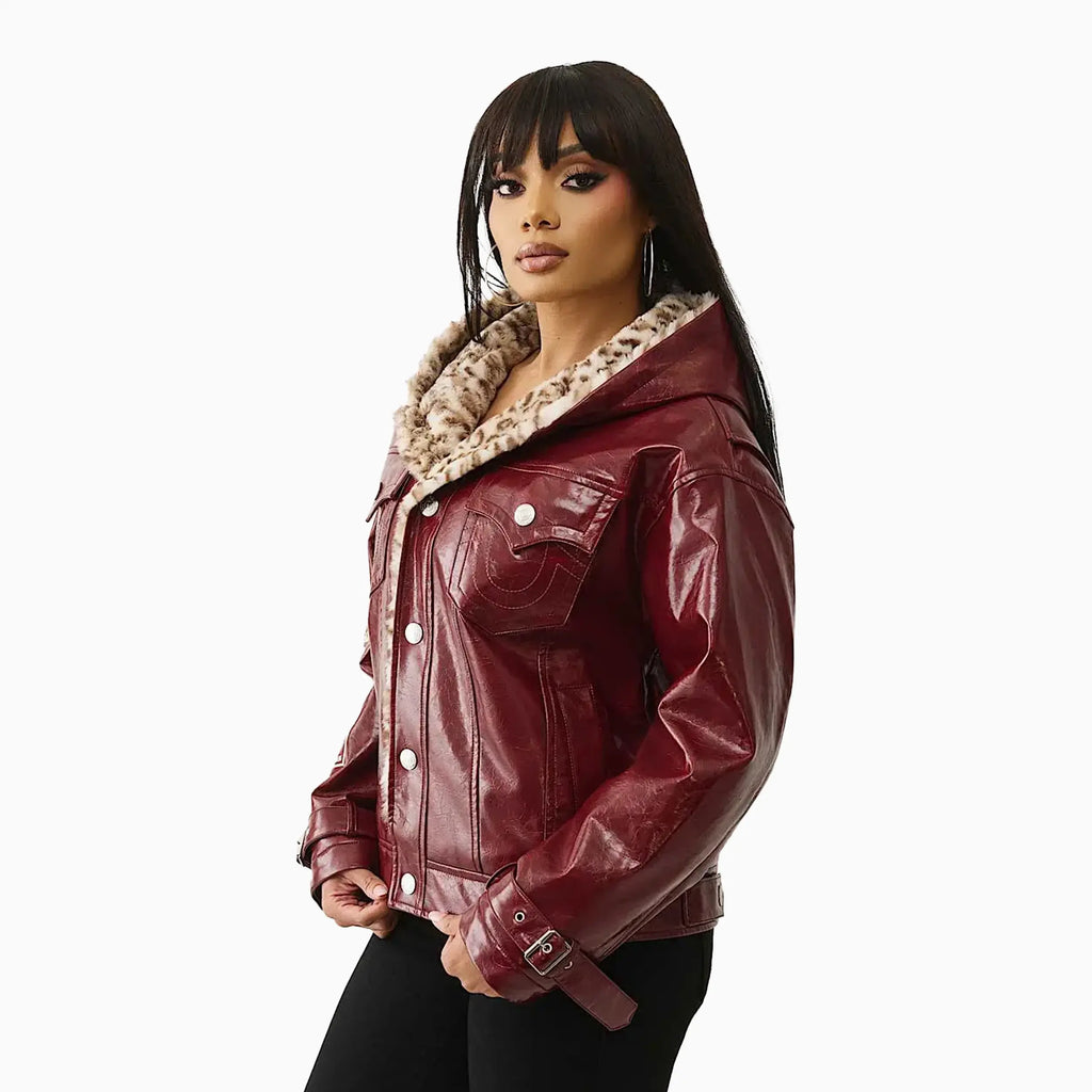 Chaqueta Oversize de Charol para Mujer