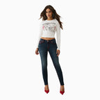 T-shirt Bébé Femme Manches Longues Imprimé Bouddha