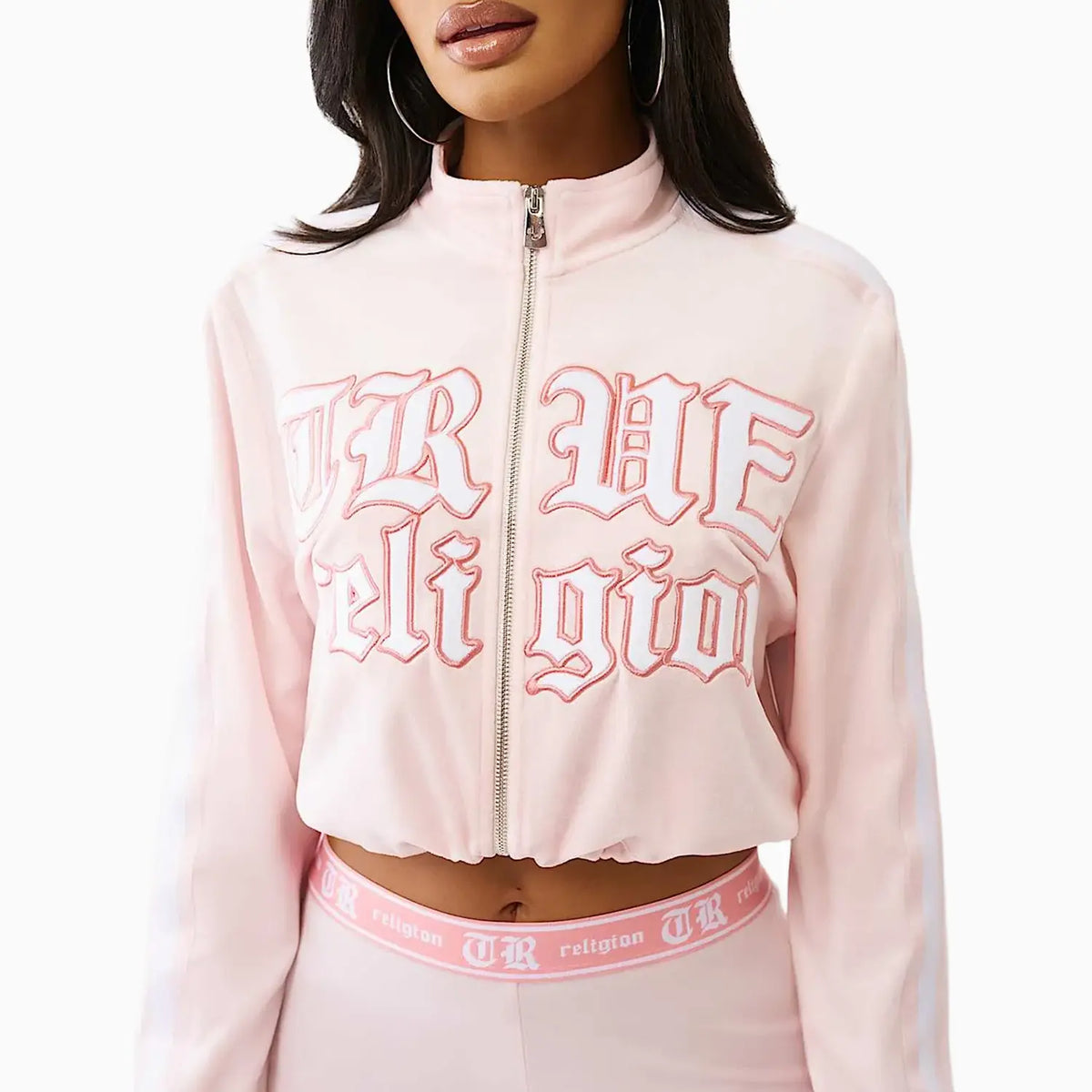 Women's Velour Bootcut and Cropped Outfit
