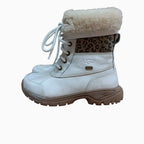 Kid's Leopard Print Lace-Up Winter Boot Pre School