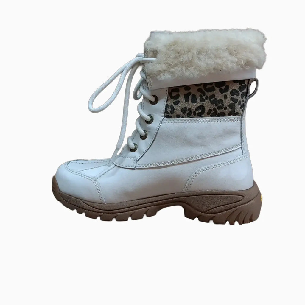Kid's Leopard Print Lace-Up Winter Boot Pre School