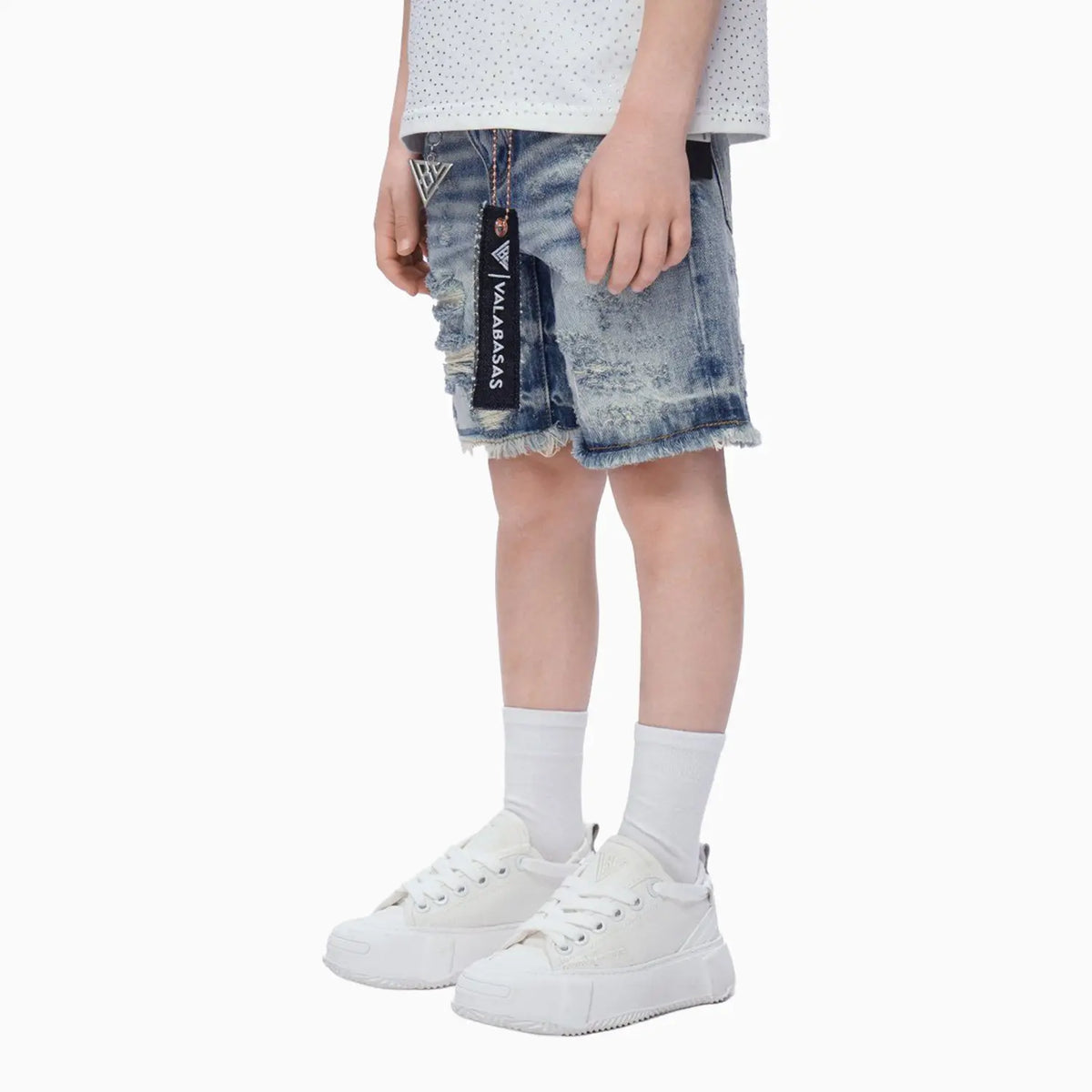 Kid's Clipped Denim Shorts