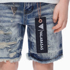 Shorts en jean découpé pour enfant