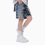 Shorts en jean découpé pour enfant