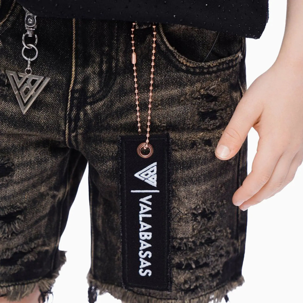 Kid's Clipped Denim Shorts
