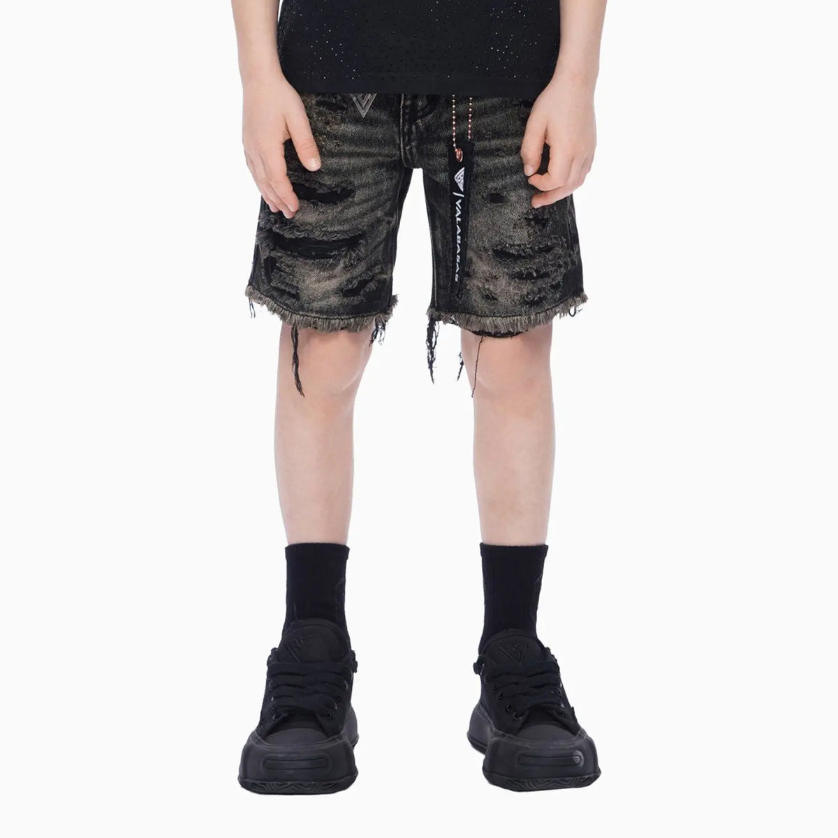 Kid's Clipped Denim Shorts