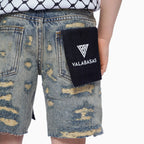 Kid's Incise Denim Shorts