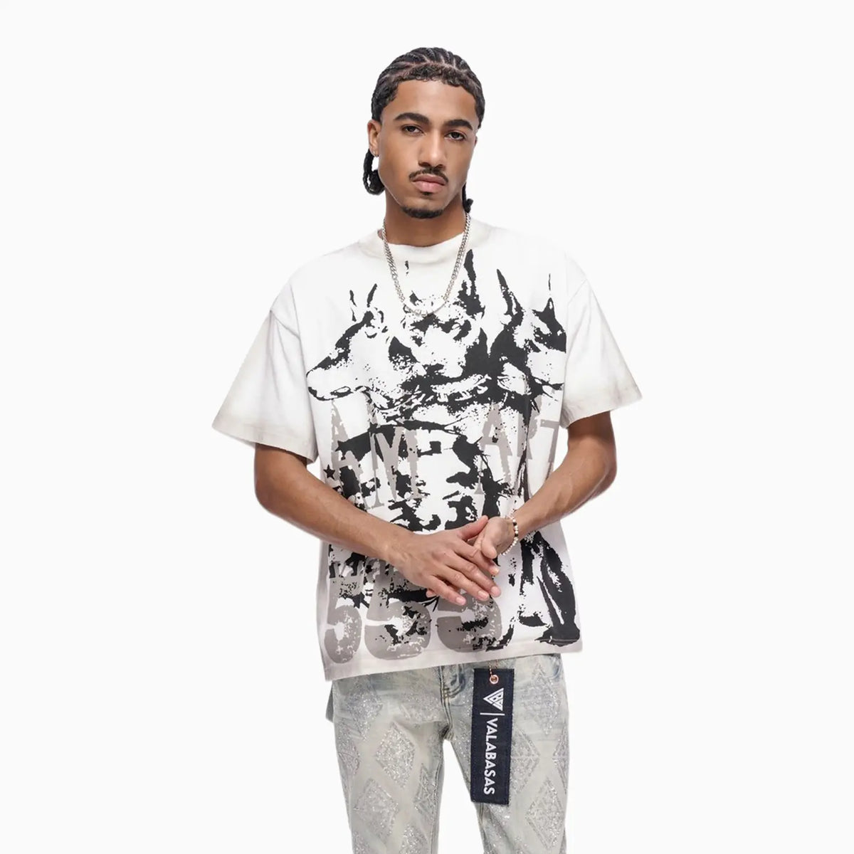 Camiseta de manga corta para hombre con diseño artístico