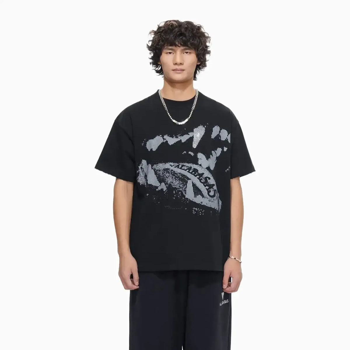 Camiseta con diamantes de imitación Dawg para hombre