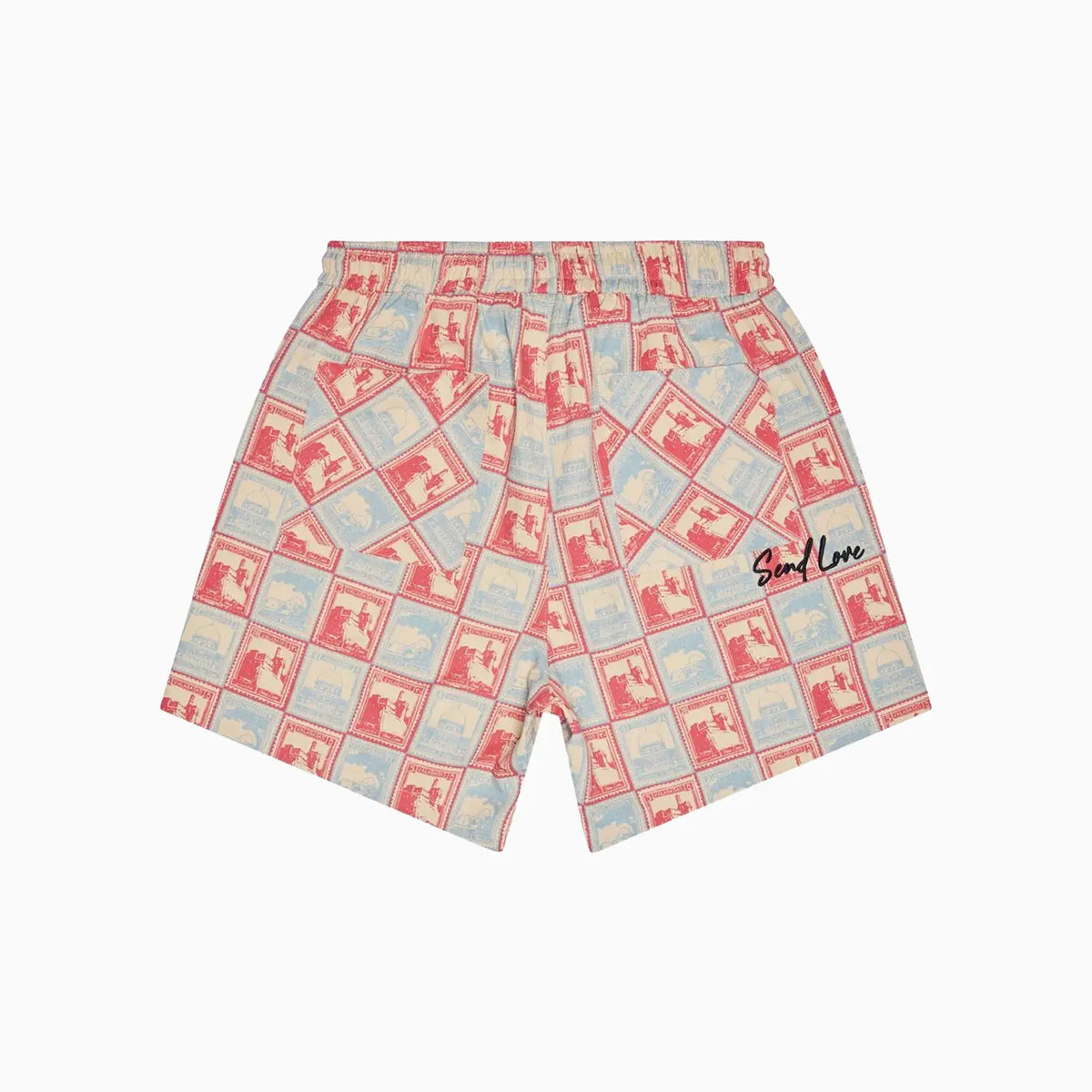Conjunto de camiseta y pantalón corto "Send Love" para hombre