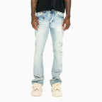 Pantalon empilé brillant pour homme