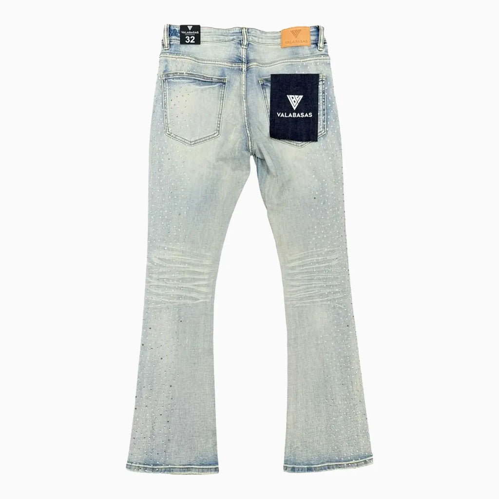 Pantalon empilé brillant pour homme