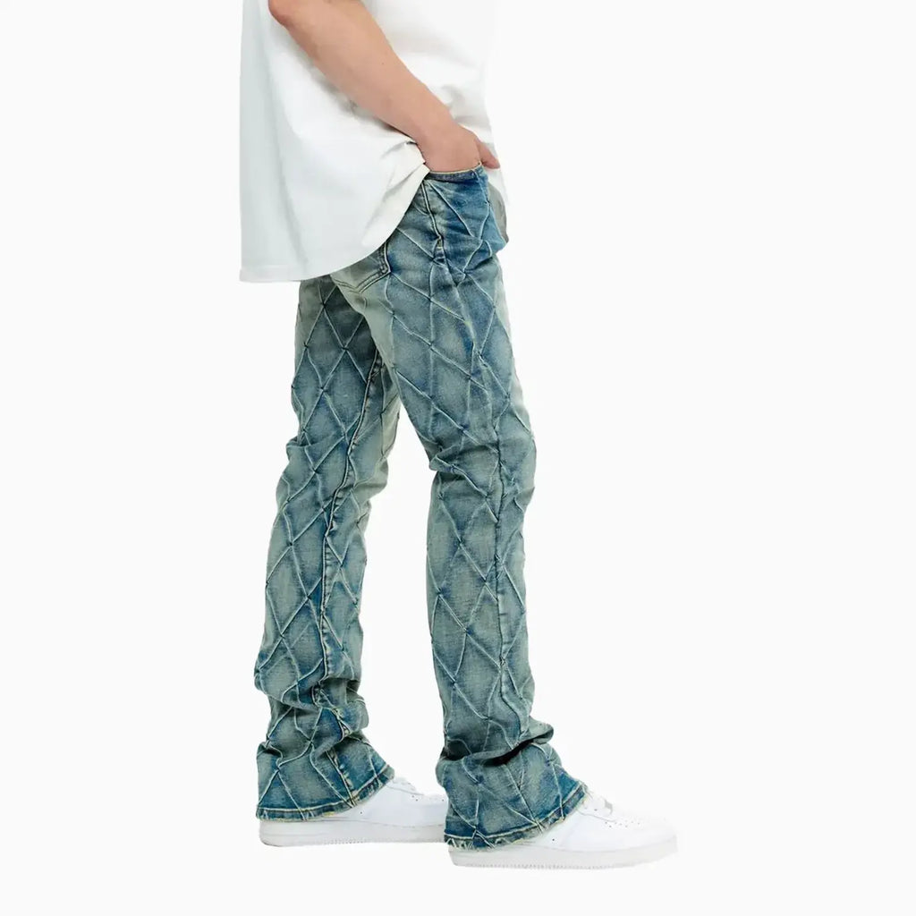 Pantalon skinny empilé pour hommes