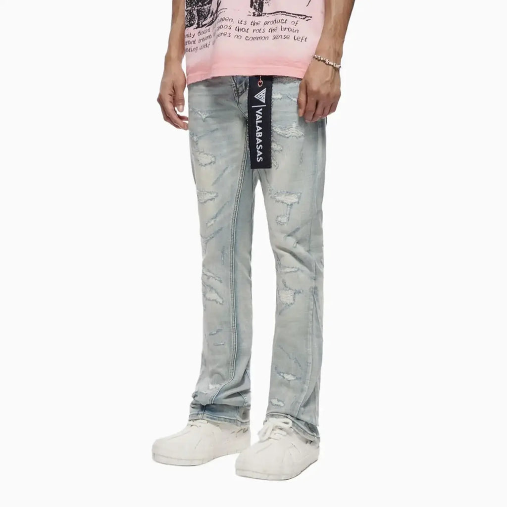 Pantalon en jean empilé Trance pour homme