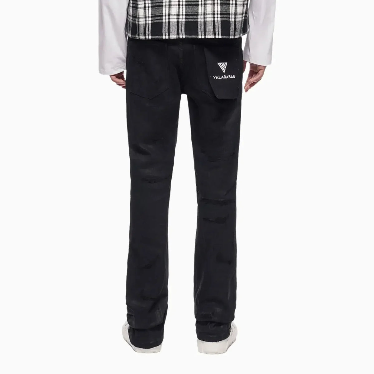 Pantalón de mezclilla encerada apilada Trance para hombre
